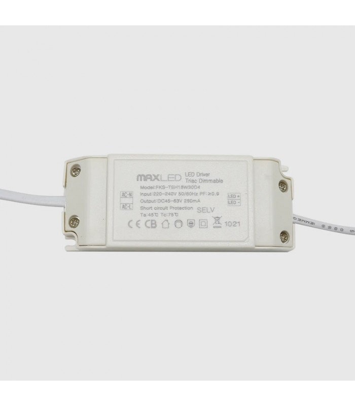 Driver Dimmable 18W OUT45-63VDC 280mA