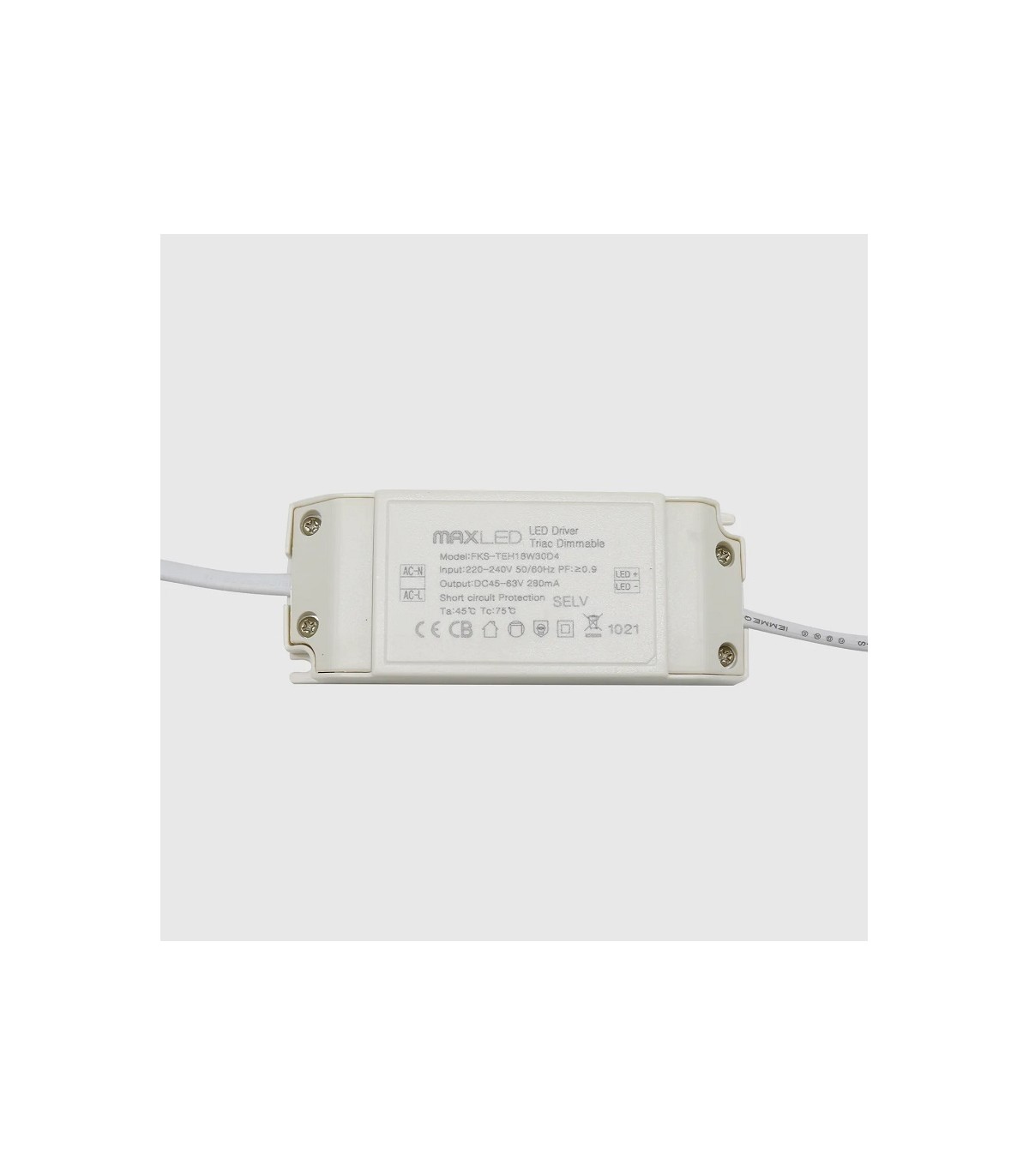 Driver Dimmable 18W OUT45-63VDC 280mA