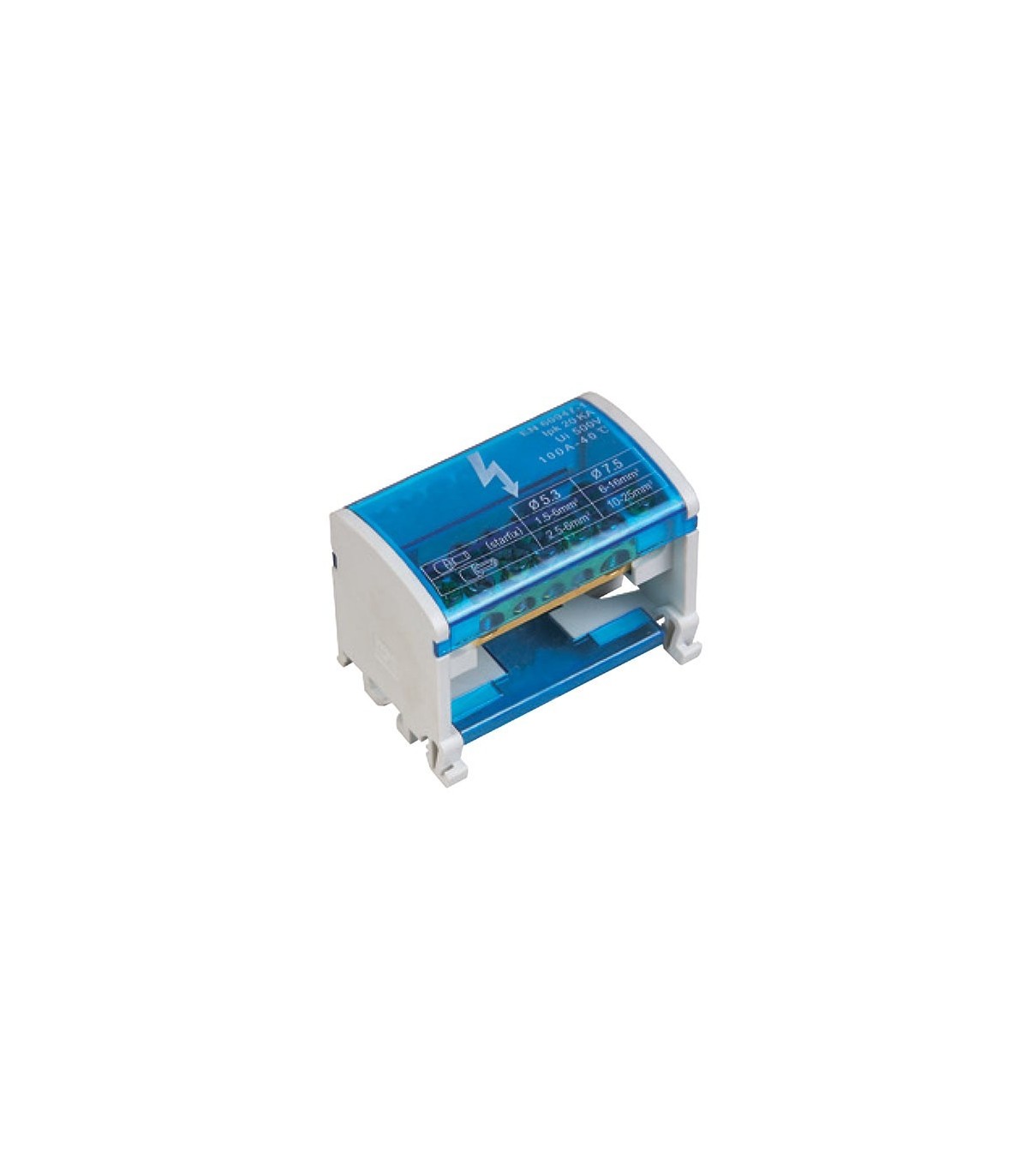 Repartidor de fases 2P 125A 7x5.3mm+2x7.5mm+2x9mm
