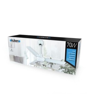 Ventilador De Techo Industrial Blanco AC Sin Luz 3 Aspas 122D