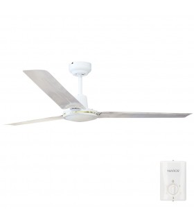 Ventilador De Techo Saltok Blanco AC Sin Luz 3 Aspas 142D