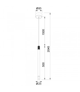 Colgante MOANA Blanco 1L 7W 400Lm IP20 Regulable Altura