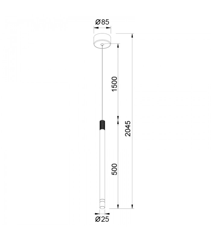 Colgante MOANA Blanco 1L 7W 400Lm IP20 Regulable Altura