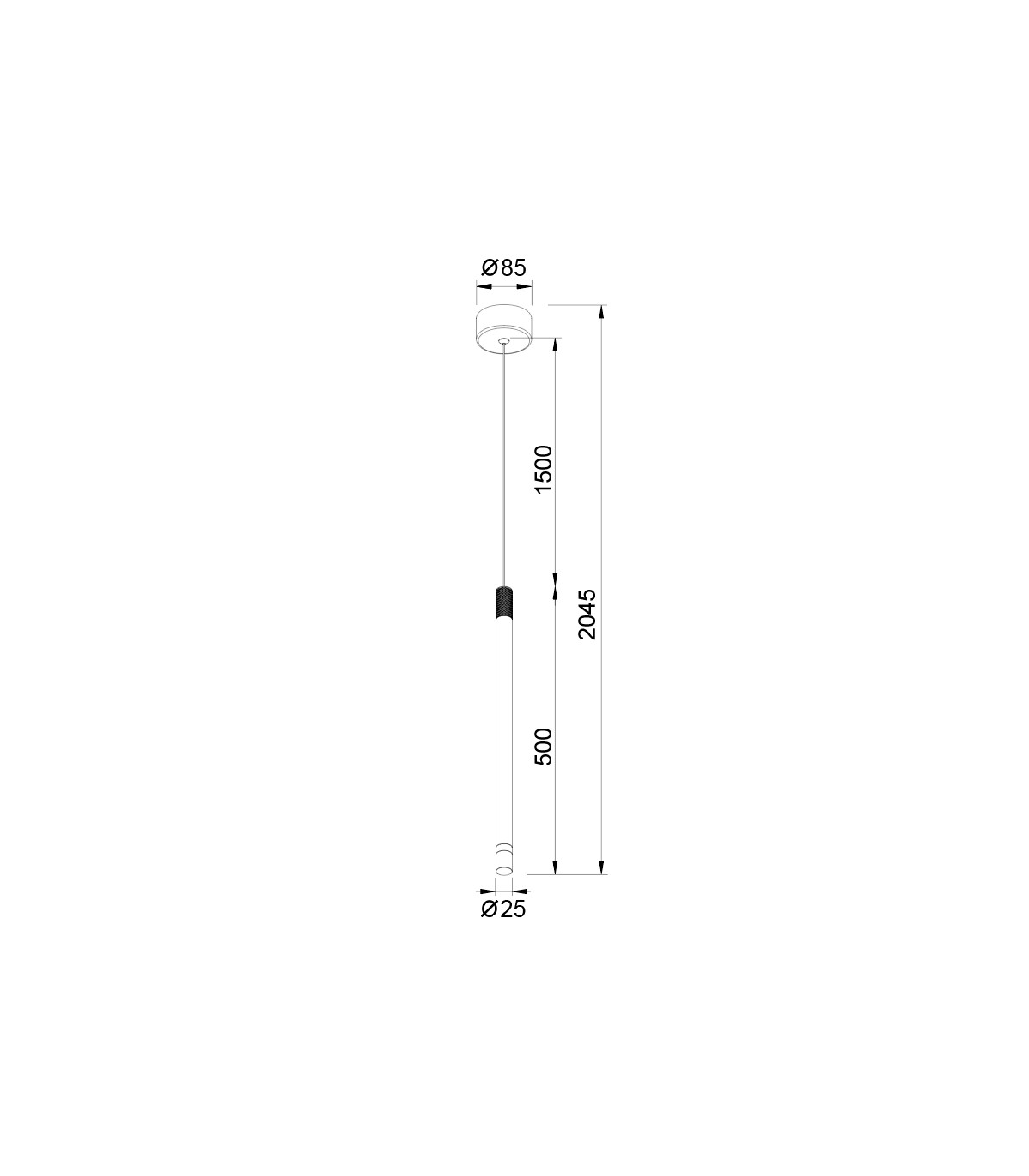 Colgante MOANA Blanco 1L 7W 400Lm IP20 Regulable Altura