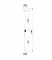 Colgante MOANA Negro 1L 7W 400Lm IP20 Regulable Altura