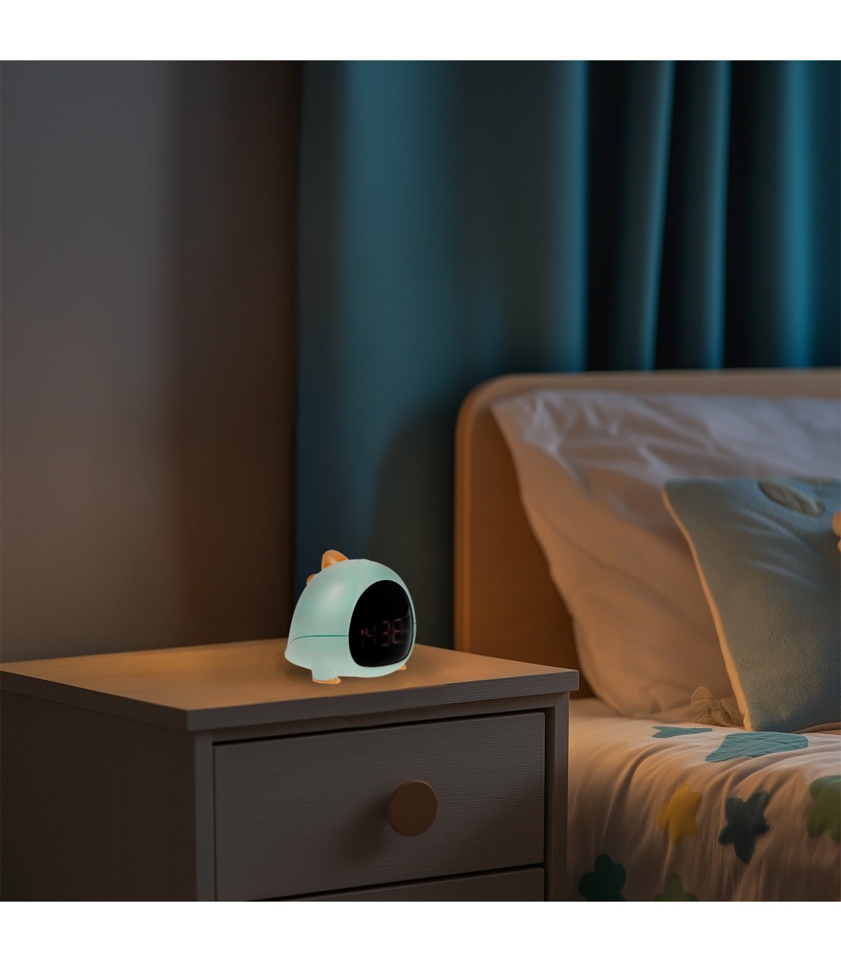 Despertador con Luz De Noche Recargable REX 0.5W