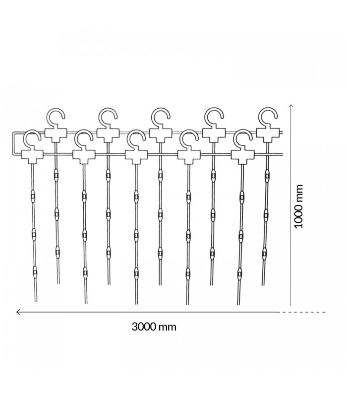 Cortina de Guirnalda Exterior Led APP Con Usb 3x1m 230V IP65