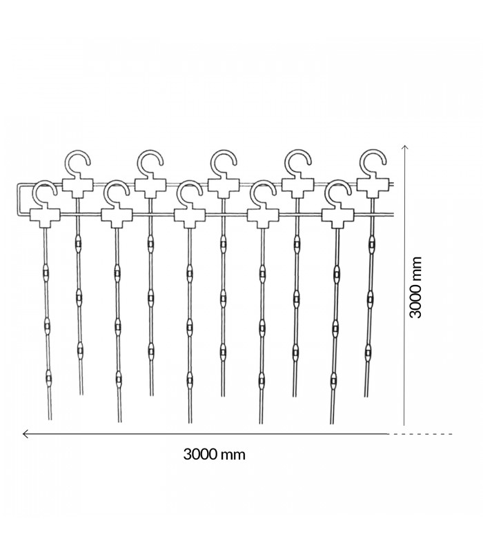 Cortina de Guirnalda Exterior Led APP Con Usb 3x3m 230V IP65