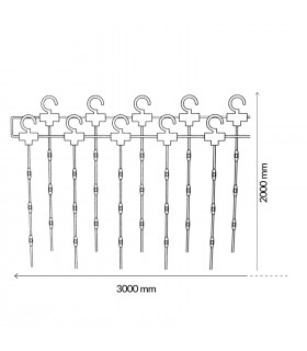 Cortina de Guirnalda Exterior Led APP Con Usb 3x2m 230V IP65 RGB