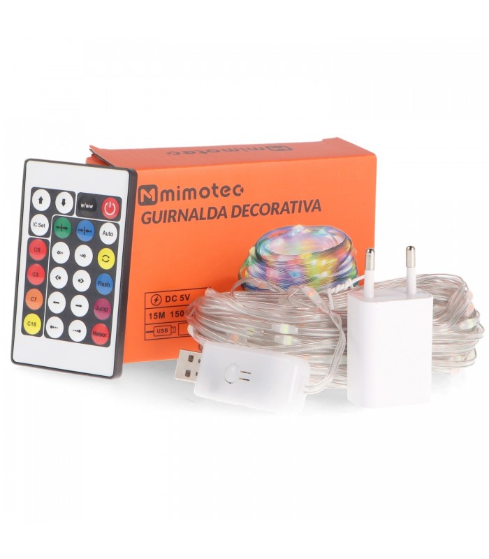 Guirnalda Exterior Led APP Con Usb 15M 230V IP65 RGB