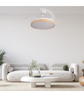 Ventilador WHITE PLANT DC 43W 3800Lm 4 Aspas CCT
