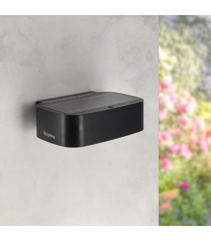Aplique Led Solar black PLIT 1.7W 70Lm IP65