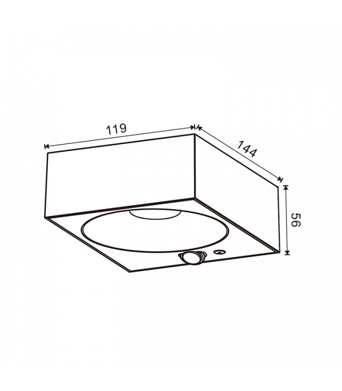 Aplique Led Solar WHITE BIN 2W 100Lm IP65