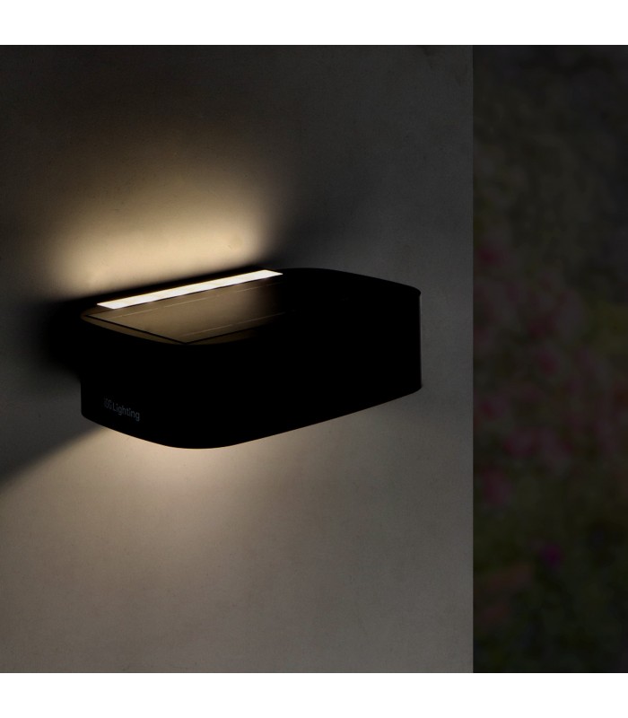 Aplique Led Solar black PLIT 1.7W 70Lm IP65