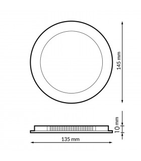 Downlight Led SERIE PRO LIFUD 9W 900Lm IP20 Redondo Blanco CCT