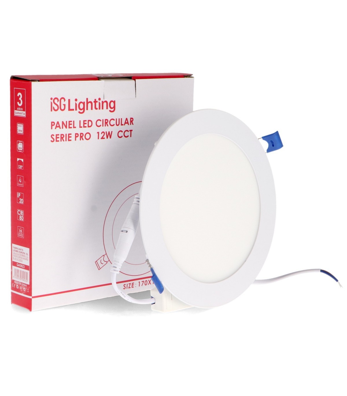 Downlight Led SERIE PRO LIFUD 12W 1200Lm IP20 Redondo Blanco CCT