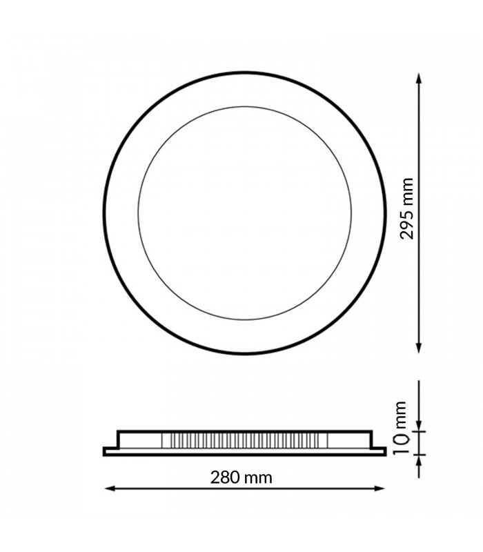 Downlight Led SERIE PRO LIFUD 25W 2500Lm IP20 Redondo Blanco CCT
