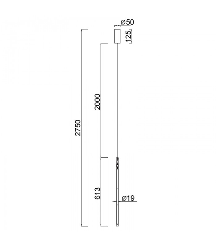 Colgante TORCH Blanco 11W 900Lm IP20 Regulable Altura