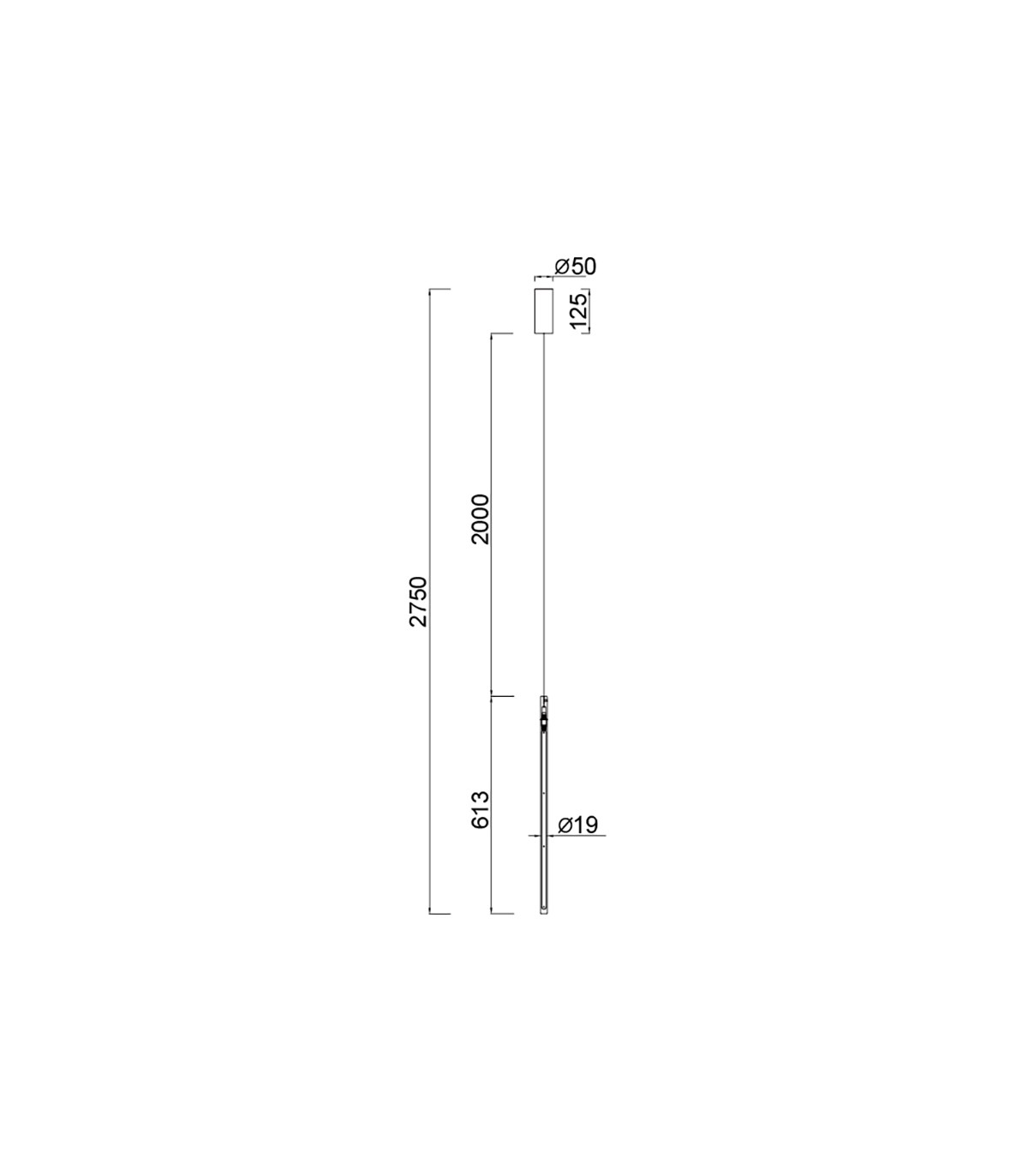 Colgante TORCH Blanco 11W 900Lm IP20 Regulable Altura