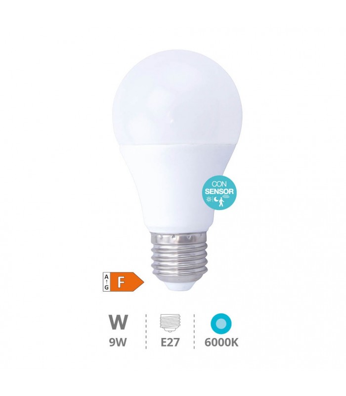 Bombilla Led 9W 950LM E27 Con Sensor Crepuscular + Presencia