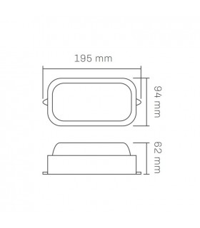 Plafón Led FROST BLANCO 20W 2400Lm IP65 IK10 Especial Para Congelación