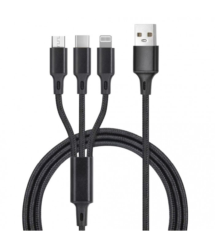 Cable USB Macho a Multicarga Nylon 1.2m