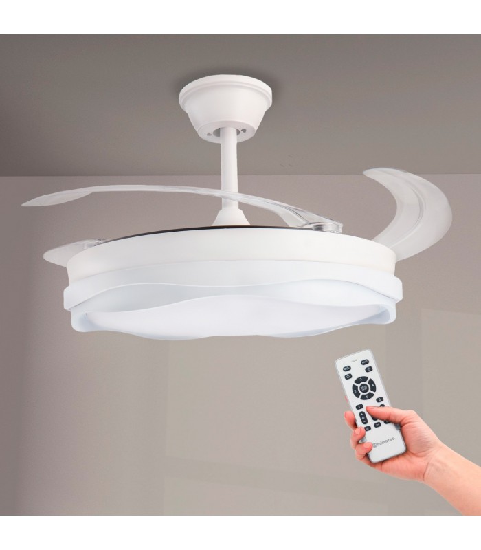 Ventilador WHITE DARY DC 43W 3800Lm 4 Aspas CCT