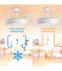 Ventilador WHITE DARY DC 43W 3800Lm 4 Aspas CCT