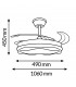 Ventilador WHITE DARY DC 43W 3800Lm 4 Aspas CCT