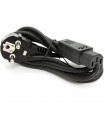 Cable Alimentacion Schuko a Hembra IEC C15 1.8m Negro