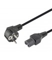 Cable Alimentacion Schuko a Hembra IEC C15 1.8m Negro