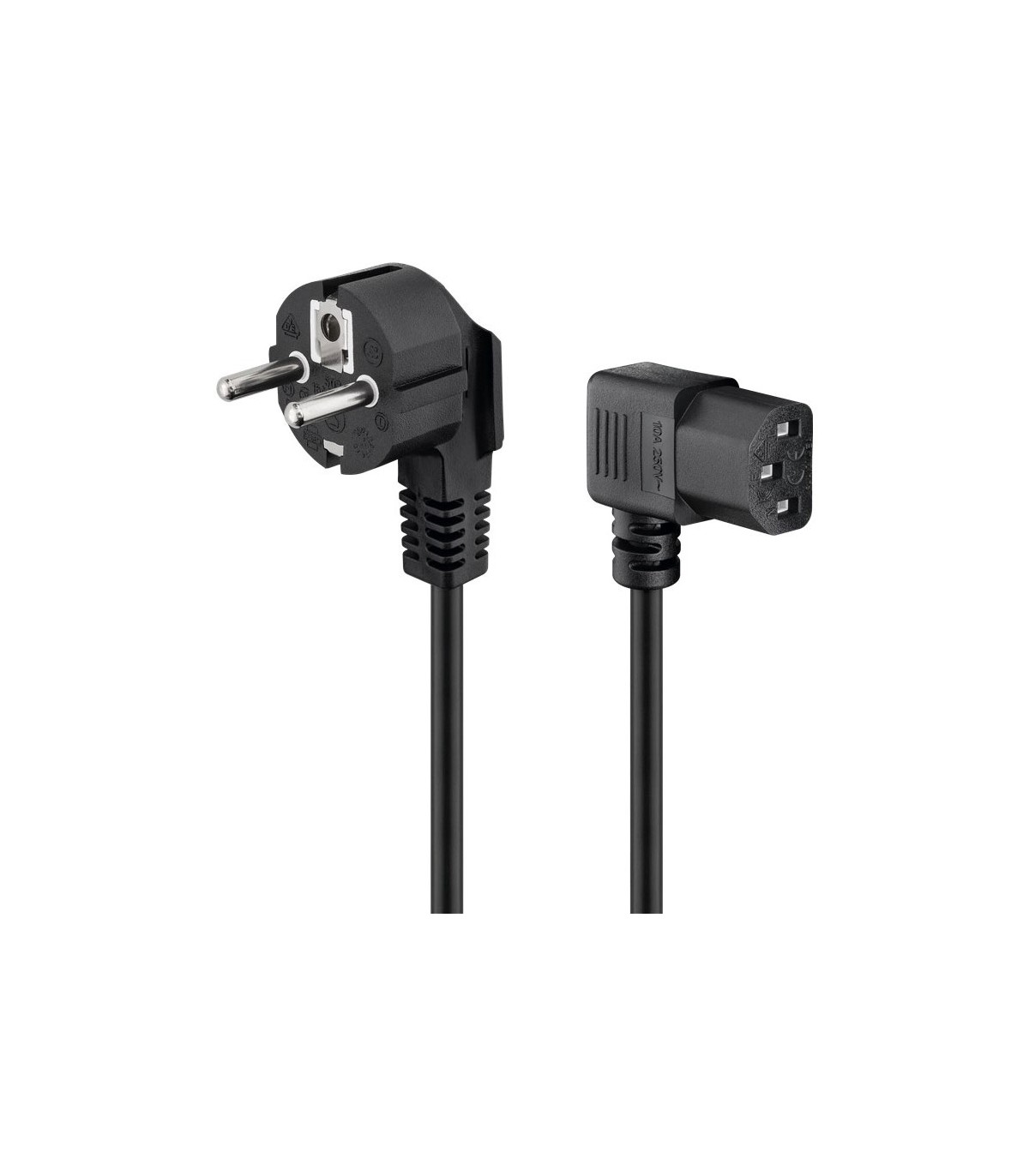 Cable Alimentacion Schuko a Hembra IEC C13 3m Negro
