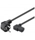 Cable Alimentacion Schuko a Hembra IEC C13 3m Negro