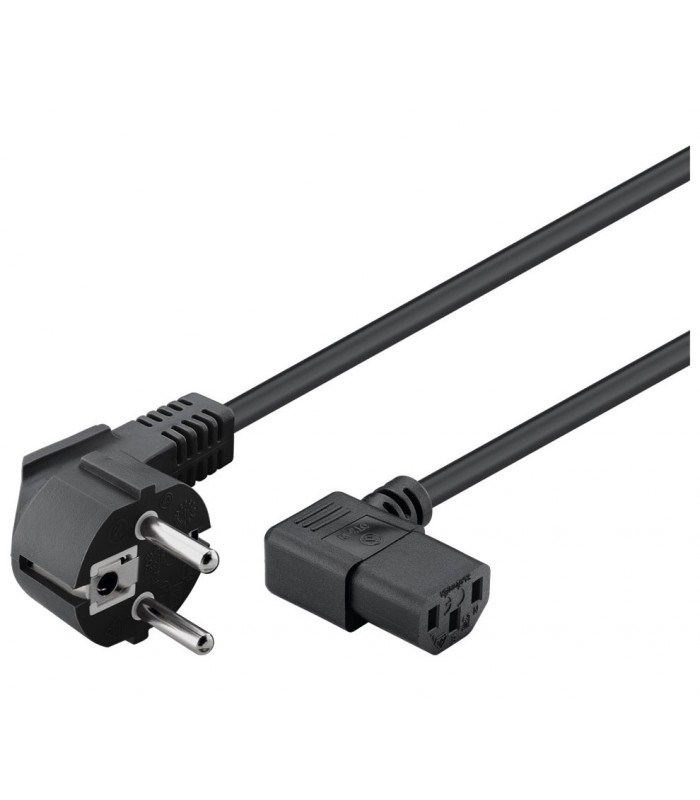 Cable Alimentacion Schuko a Hembra IEC C13 3m Negro