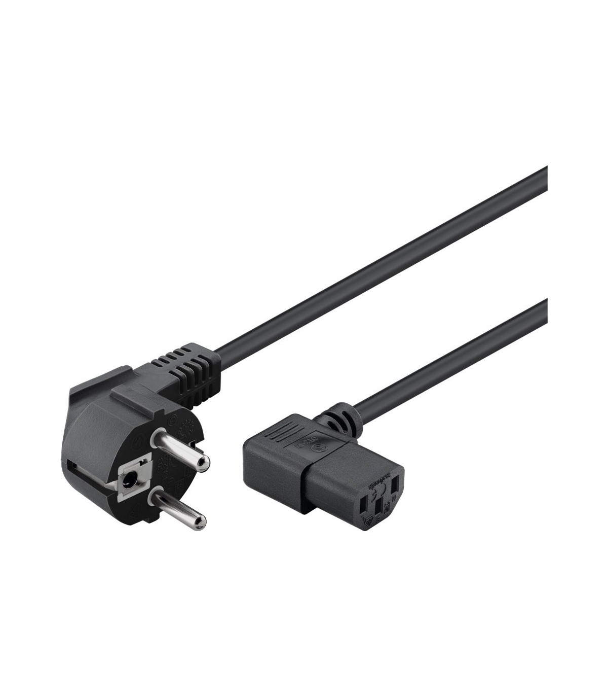 Cable Alimentacion Schuko a Hembra IEC C13 5m Negro