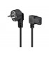 Cable Alimentacion Schuko a Hembra IEC C13 5m Negro
