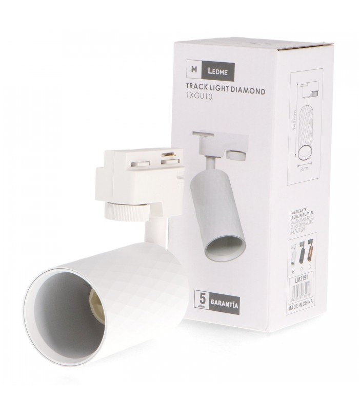 Foco Carril Monofásico WHITE DIAMOND 1xGU10 IP20