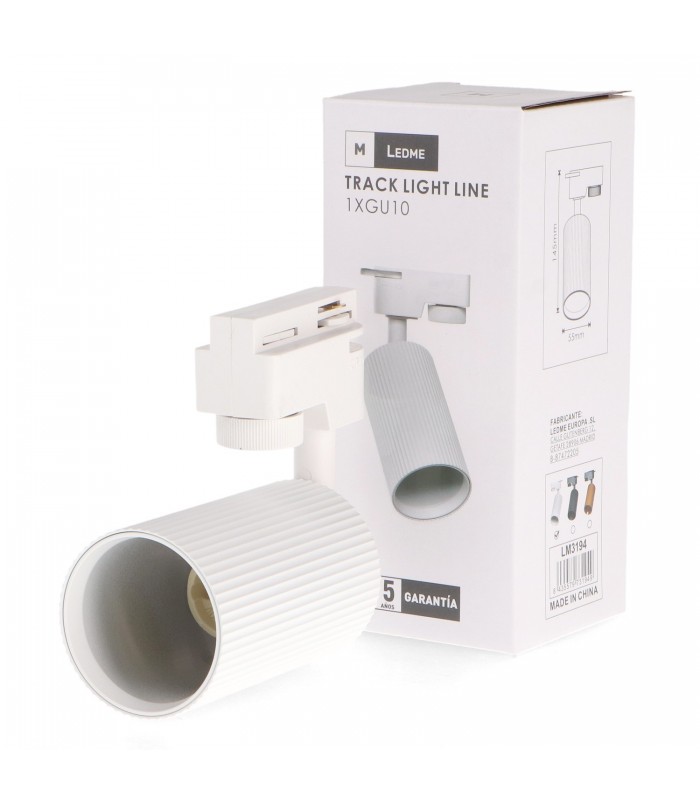 Foco Carril Monofásico WHITE LINE 1xGU10 IP20