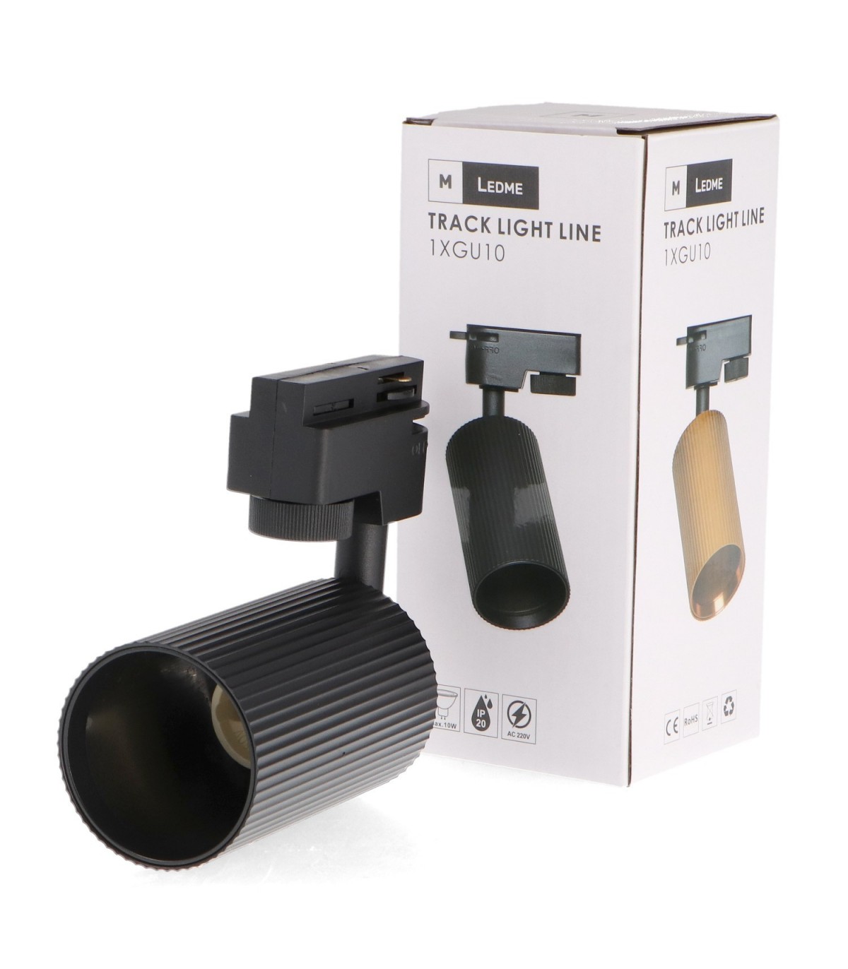 Foco Carril Monofásico BLACK LINE 1xGU10 IP20