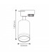 Foco Carril Monofásico BLACK CIRCLE 1xGU10 IP20