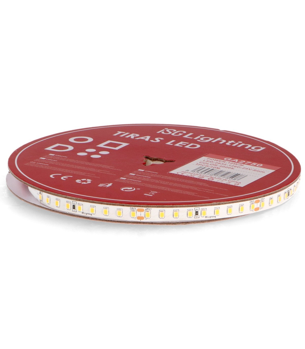 Tira Flexible HIGH LUMEN 10W 2300Lm/M 126Led/m IP20 DC24V -10 Metros-