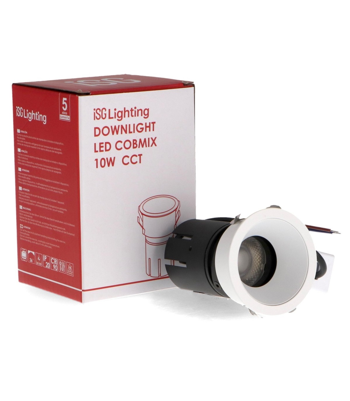 Downlight Orientable COBMIX Blanco 10W 1000Lm 36º IP20 CCT