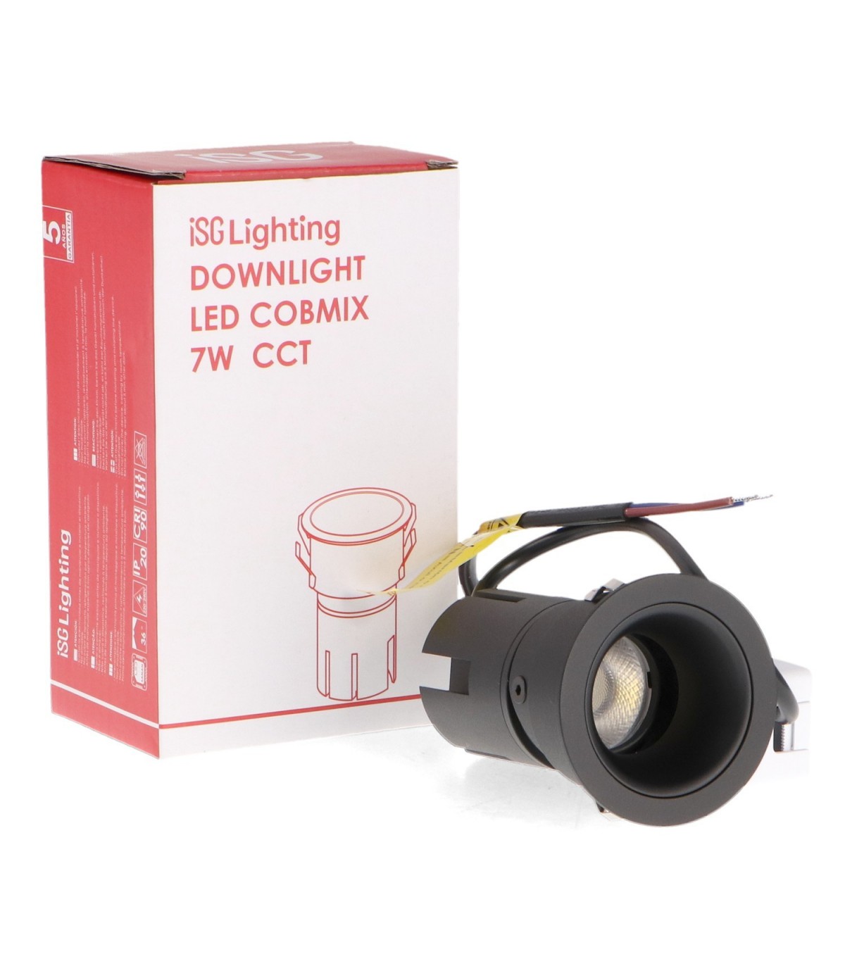 Downlight Orientable COBMIX Negro 7W 700Lm 36º IP20 CCT