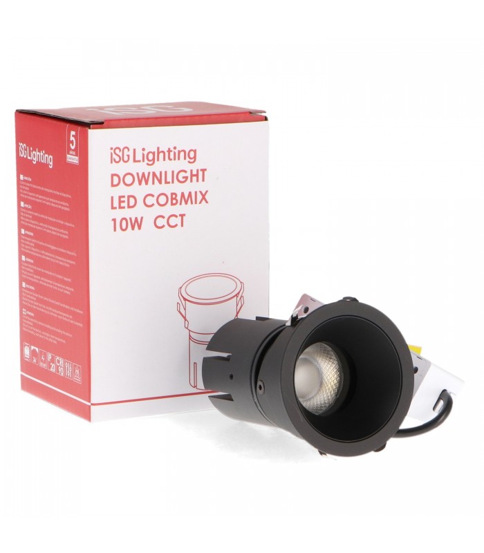 Downlight Orientable COBMIX Negro 10W 1000Lm 36º IP20 CCT