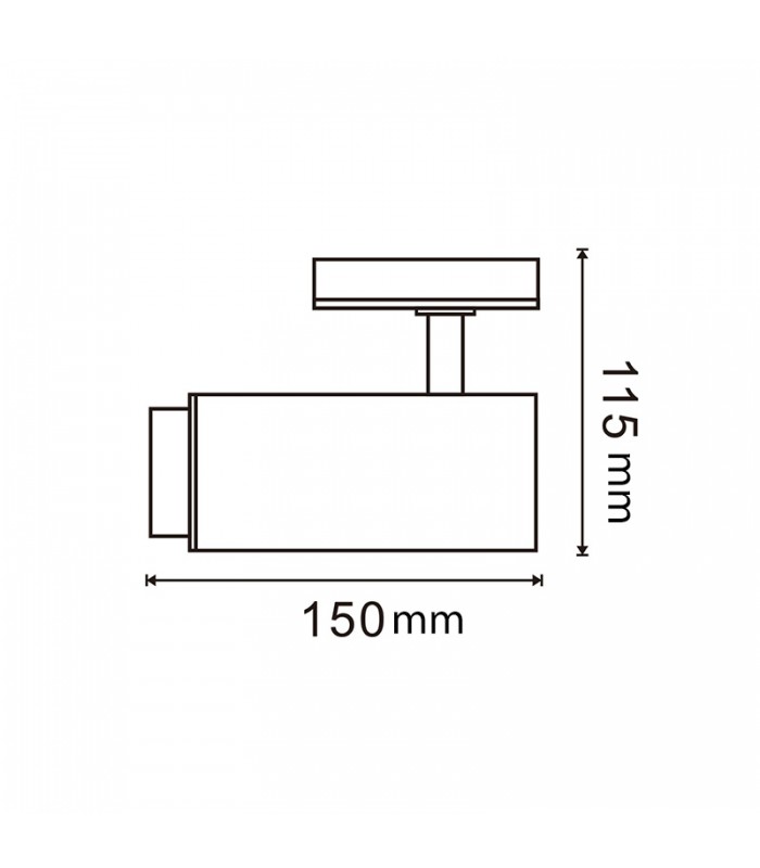 Foco Carril Monofásico WHITE BARI Regulable 10W 930LM 15-60º CCT