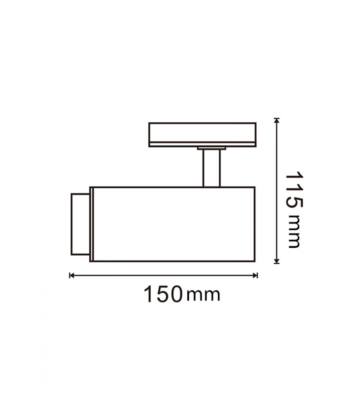 Foco Carril Monofásico BLACK BARI Regulable 10W 930LM 15-60º CCT