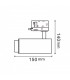 Foco Carril Trifásico WHITE BARI Regulable 10W 930LM 15-60º CCT
