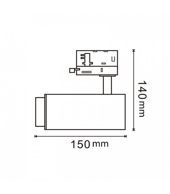 Foco Carril Trifásico WHITE BARI Regulable 10W 930LM 15-60º CCT