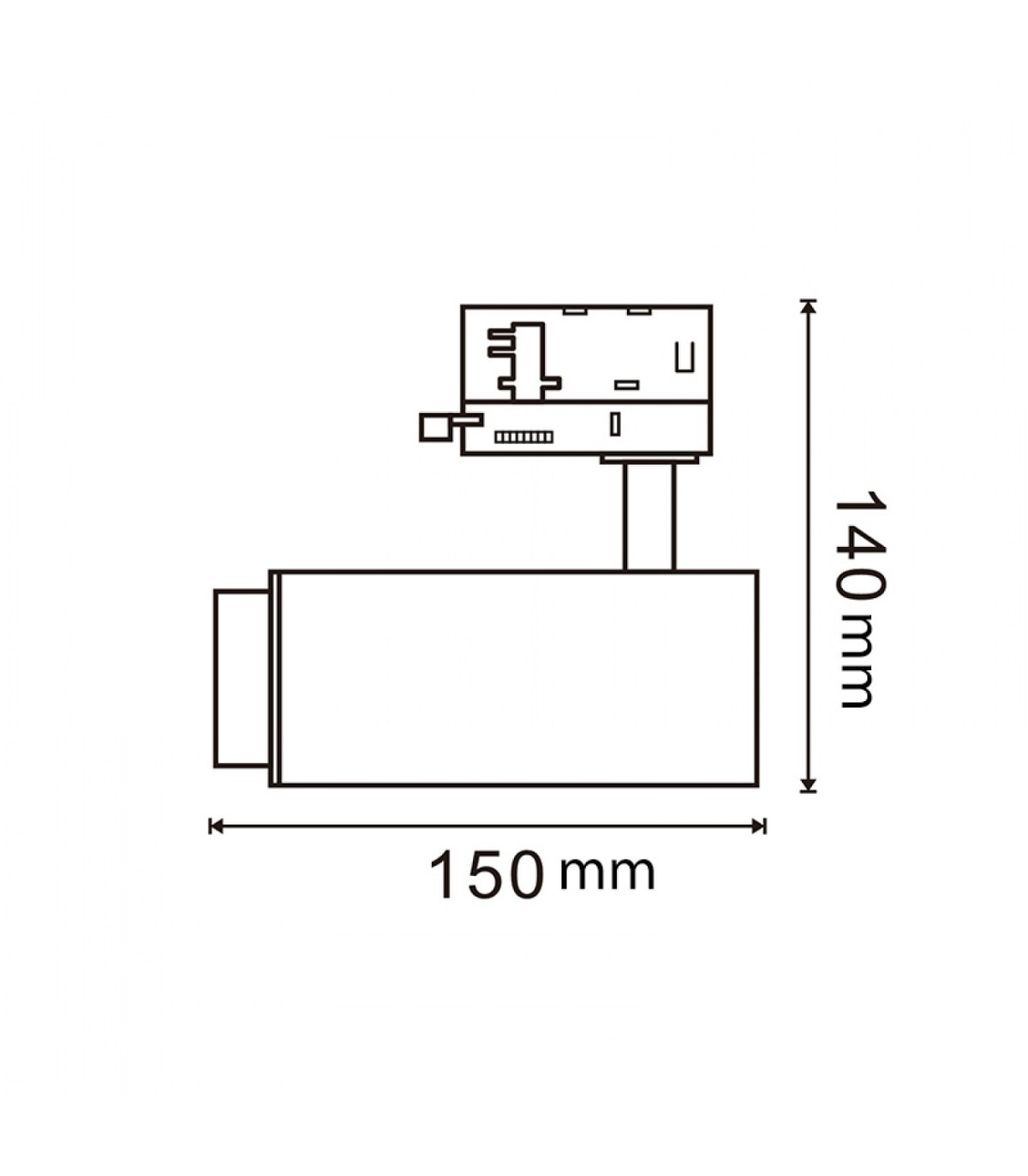 Foco Carril Trifásico WHITE BARI Regulable 10W 930LM 15-60º CCT