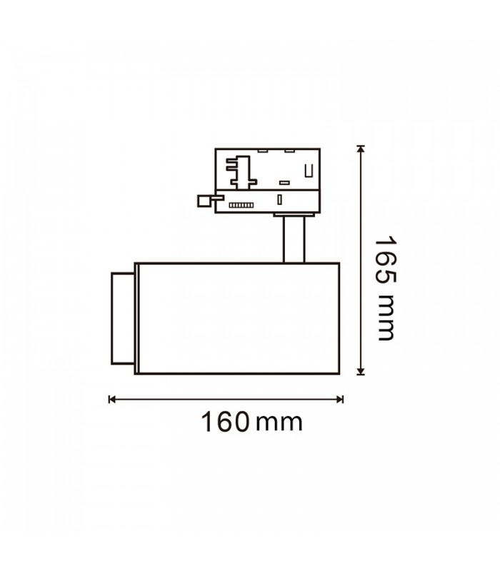 Foco Carril Trifásico BLACK BARI Regulable 30W 2800LM 15-60º CCT